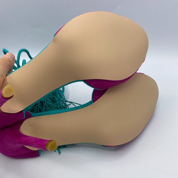 FSJ Women Peep Toe Ankle Strap Heels Sandals Stile - Picture 6 of 9